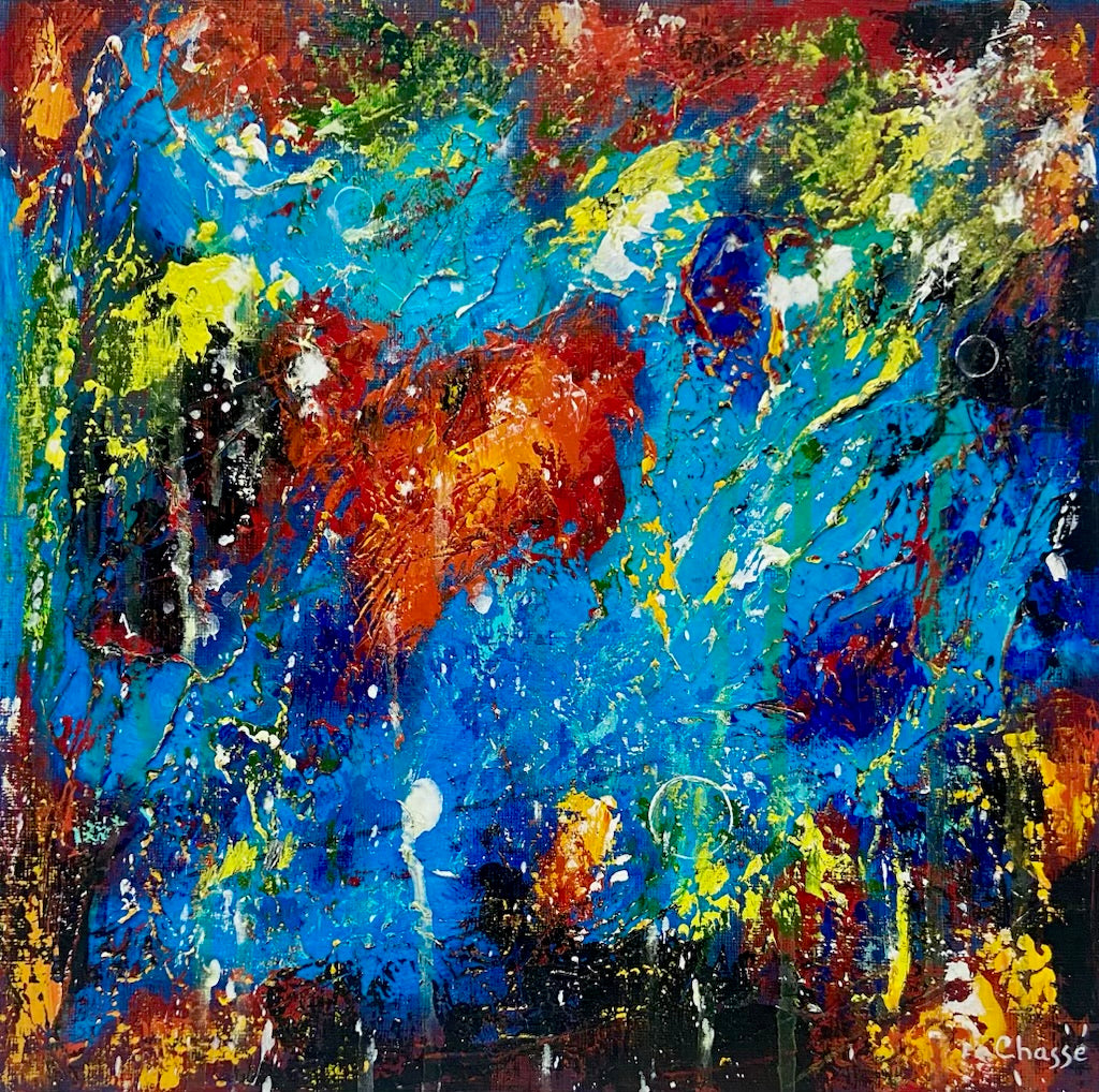 Tableau de l'artiste peintre Doris Chassé - Cœur enfoui