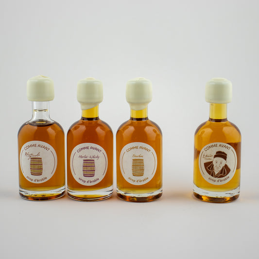 Assortiment de 4 sirops d'érable (50ml) - mignonettes